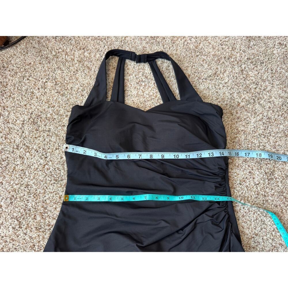LANDS END SIZE 12 P (PETITE) Black one piece swim/bathing suit - Picture 4 of 10